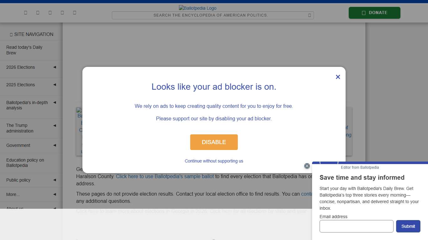 Haralson County, Georgia, elections, 2026 - Ballotpedia